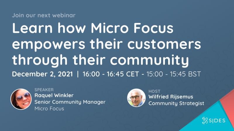 Webinar met Micro Focus over hun customer community platform